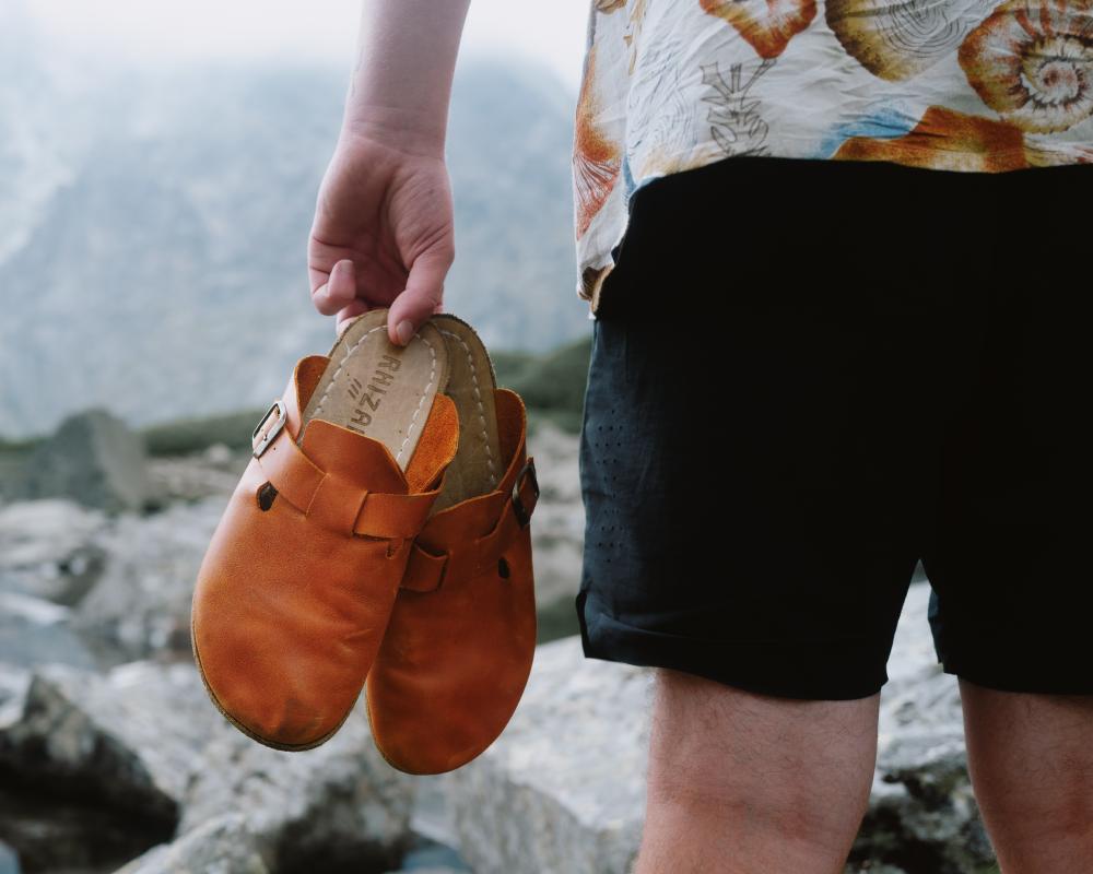 RHIZAL Grounded Barefoot Shoes Leather Earthing Footwear