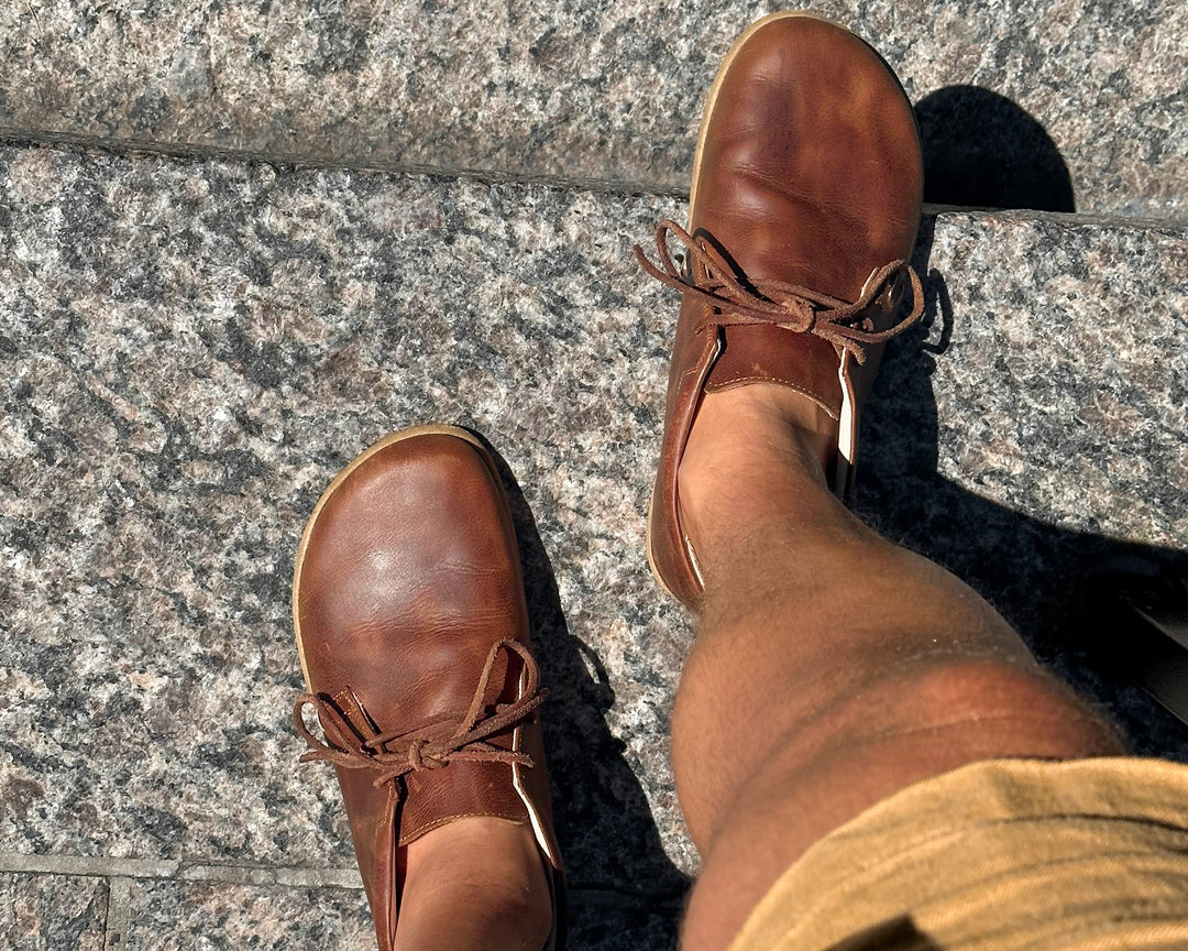 RHIZAL Joro / Sienna / Mens - Grounded Barefoot Leather Shoes