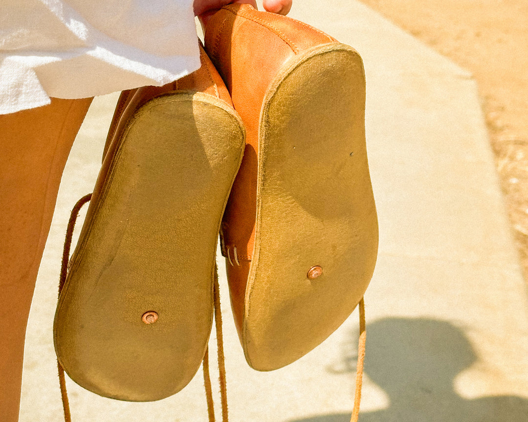 RHIZAL Joro / Honey / Womens - Grounded Barefoot Leather Shoes