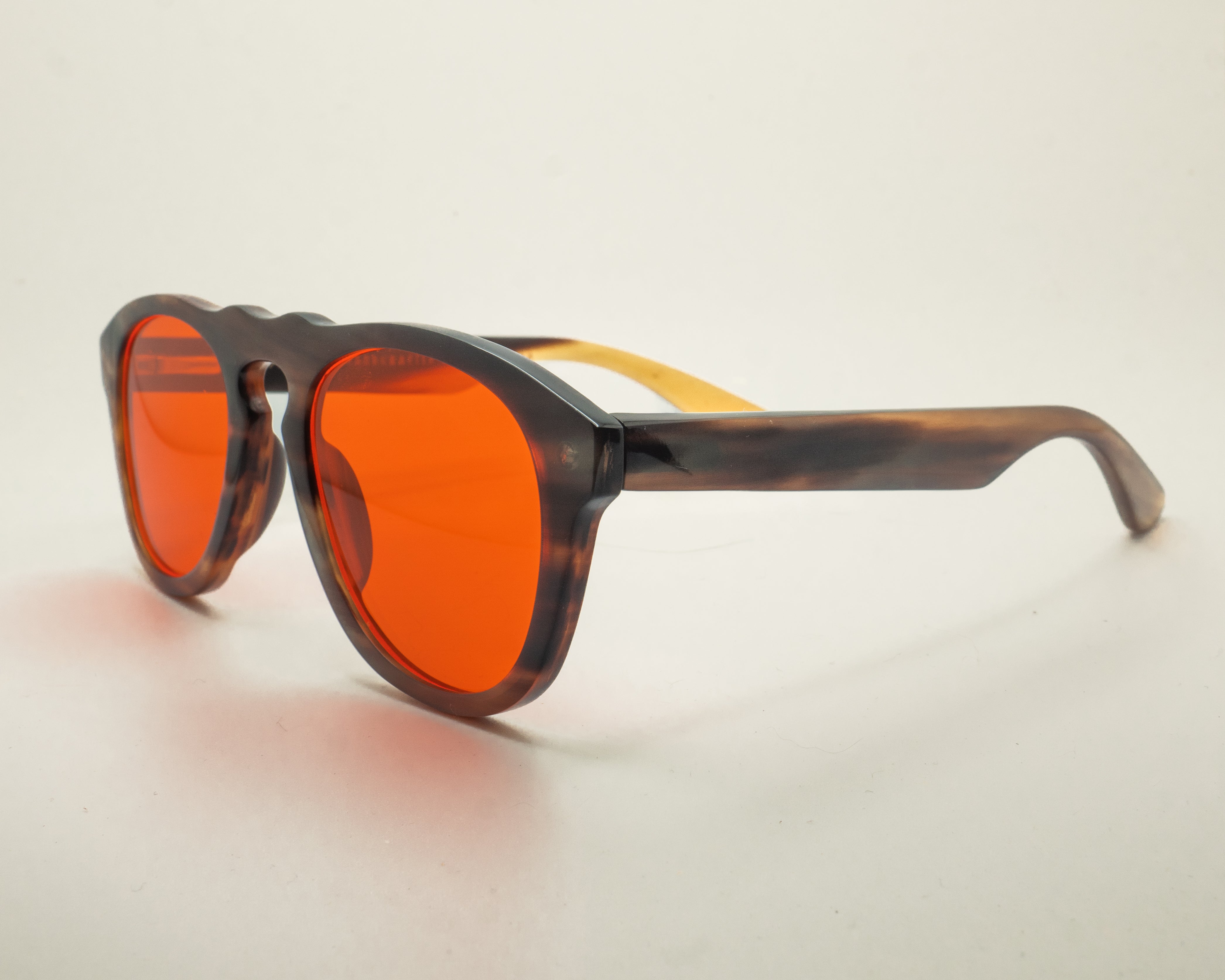 Horn Blue Blocking Glasses - 273 / Horn Mix / Night Lens – RHIZAL