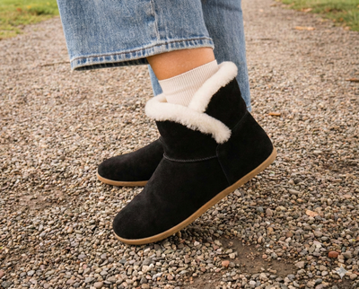 Noma / Black Suede & Sheepskin / Womens