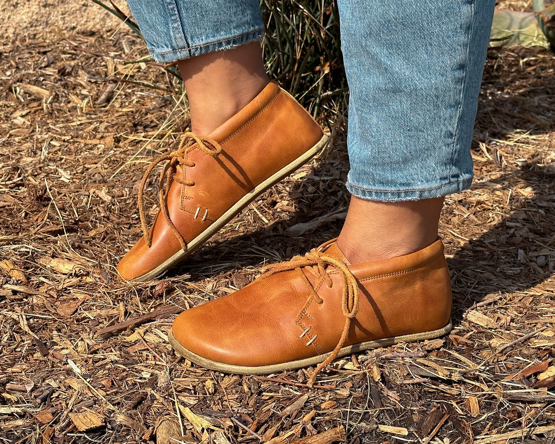 RHIZAL Joro / Honey / Womens - Grounded Barefoot Leather Shoes