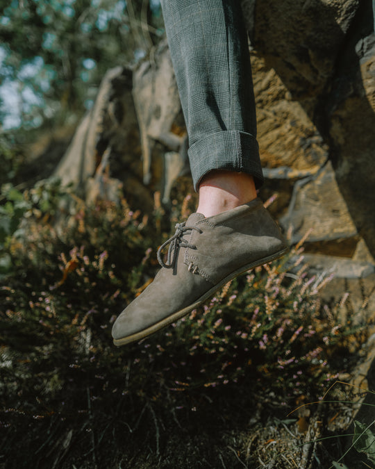 RHIZAL Joro / Stone / Mens - Grounded Barefoot Leather Shoes