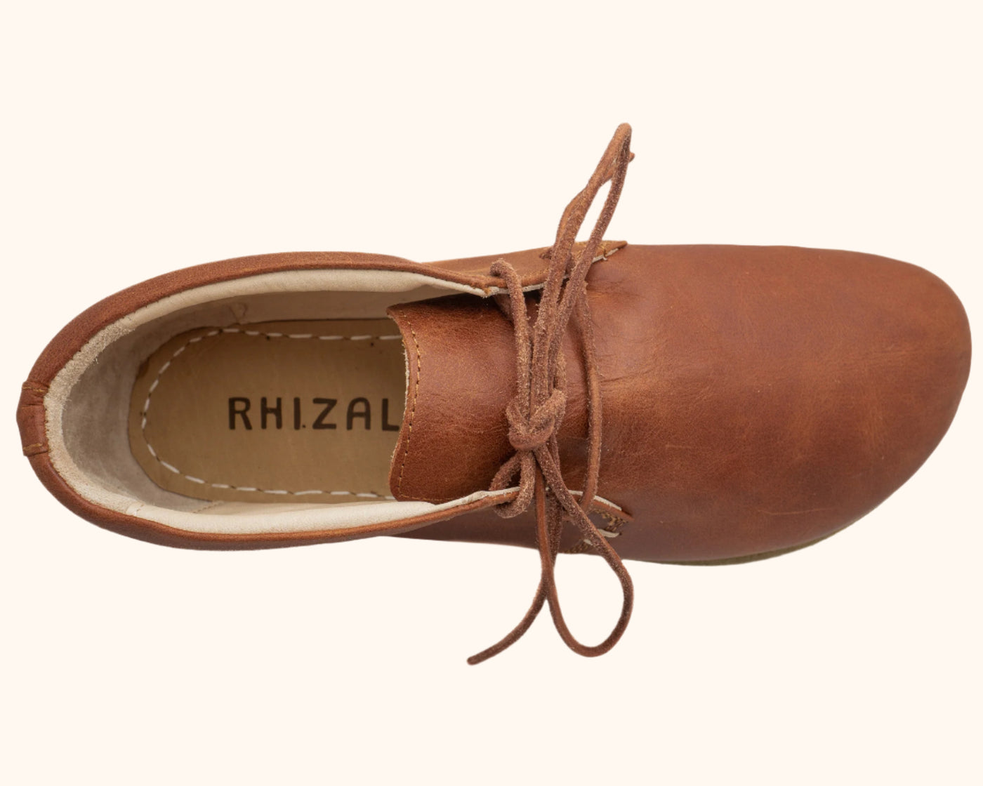 RHIZAL Joro Sienna Mens Grounded Barefoot Leather Shoes
