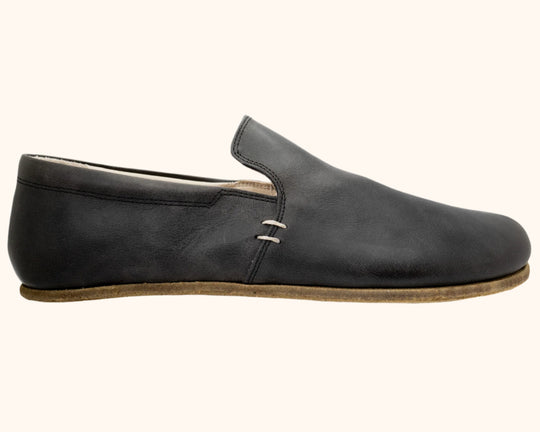 RHIZAL Brio Slip-On / Slate / Mens - Grounded Barefoot Natural Leather