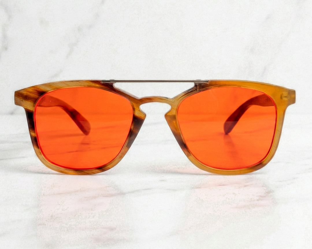 Horn Blue Blocking Glasses - 137 / Horn Mix / Night Lens – RHIZAL