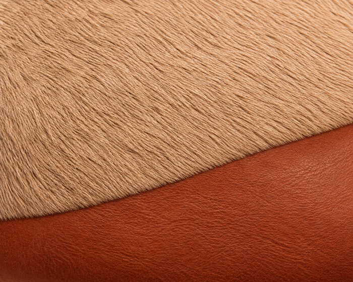 Cowhide & Sienna Leather