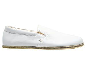 RHIZAL Brio Grounding Earthing Slip-On in Ivory White Leather