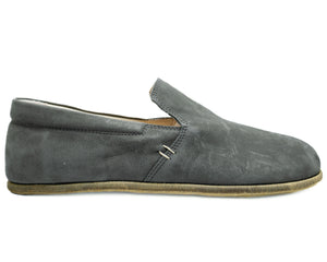 RHIZAL Brio Grounding Earthing Slip-On in Stone Grey Leather